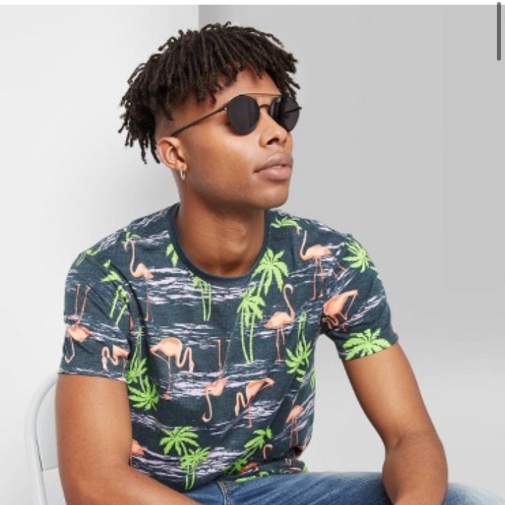 Flamingo Short Sleeve Crew Neck T-Shirt  XS